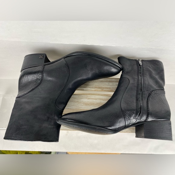 Sam Edelman Hilary Mid Calf Leather Boots Black Womens Size 10M - Picture 6 of 12